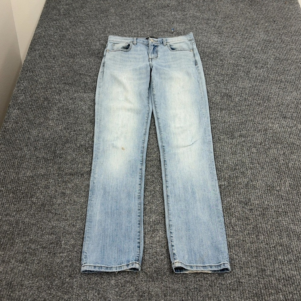 Banana Republic Girlfriend‎ Jeans Womens 27 Light Blue Denim Distressed Casual